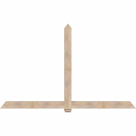 Ekena Millwork Eugene Smooth Timber Gable Bracket, Douglas Fir, 108"W x 68"H x 5 1/2"D x 5 1/2"F, 15/12 Pitch GBW108X68X0606EUG00SDF